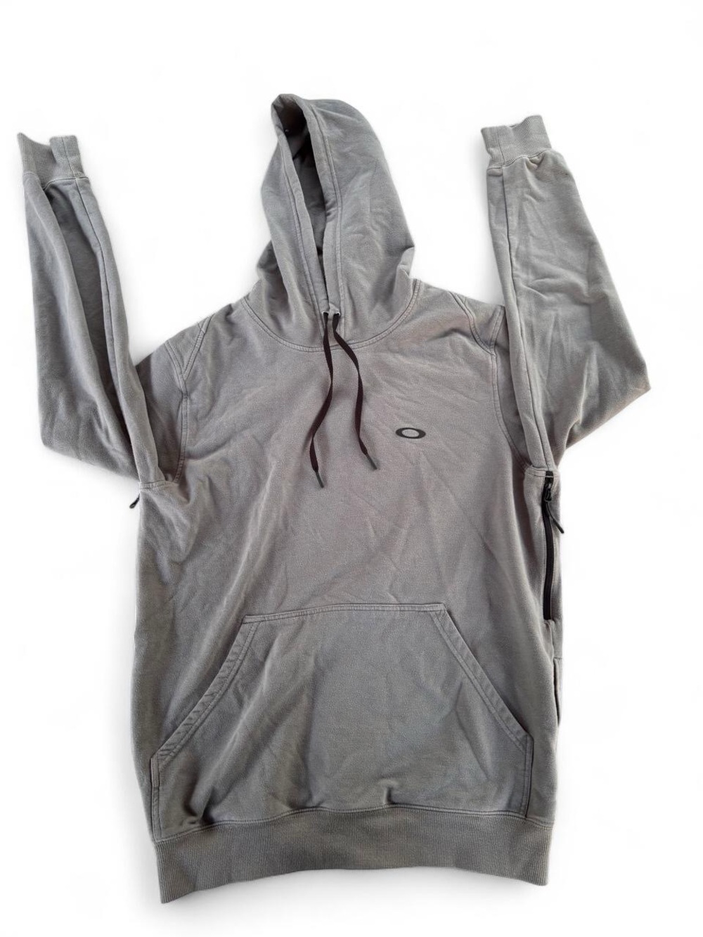 Oakley Men’s Light Gray Hoodie with Drawstring